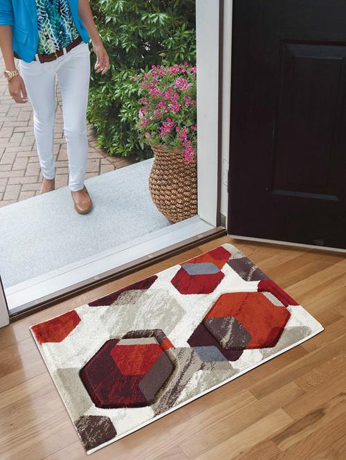 machine woven polypropylene beige doormat 50 x 70 - 16367478 - Very Small Image - 1