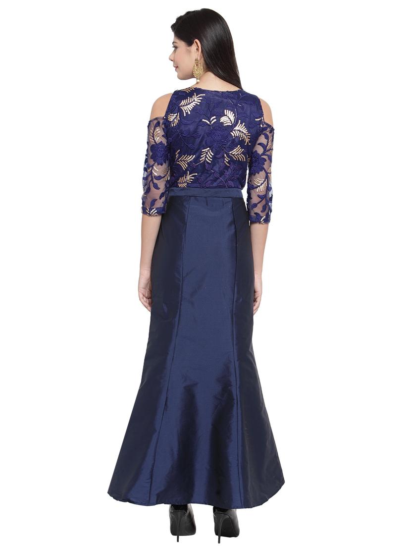 cold shoulder embellished gown - 16368047 - Zoom Image - 3