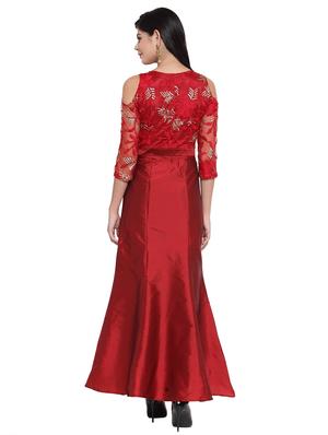 cold shoulder embellished gown - 16368049 - Standard Image - 3