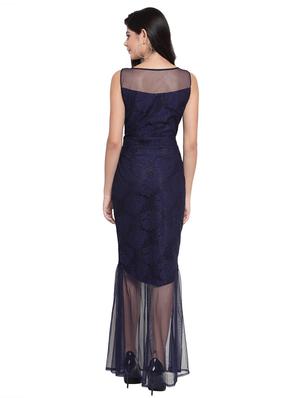 floral laced mermaid hem gown - 16368051 - Standard Image - 3