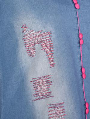 embroidered straight kurti - 16368600 - Standard Image - 6