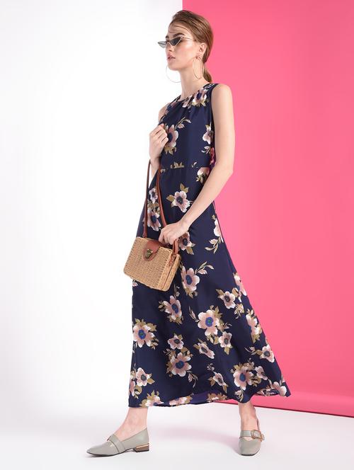 pleated floral maxi dress - 16368766 - Standard Image - 1