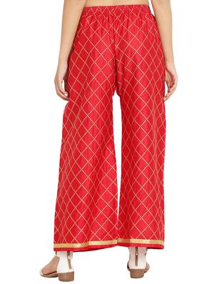 embroidered straight palazzo - 16370190 - Standard Image - 3