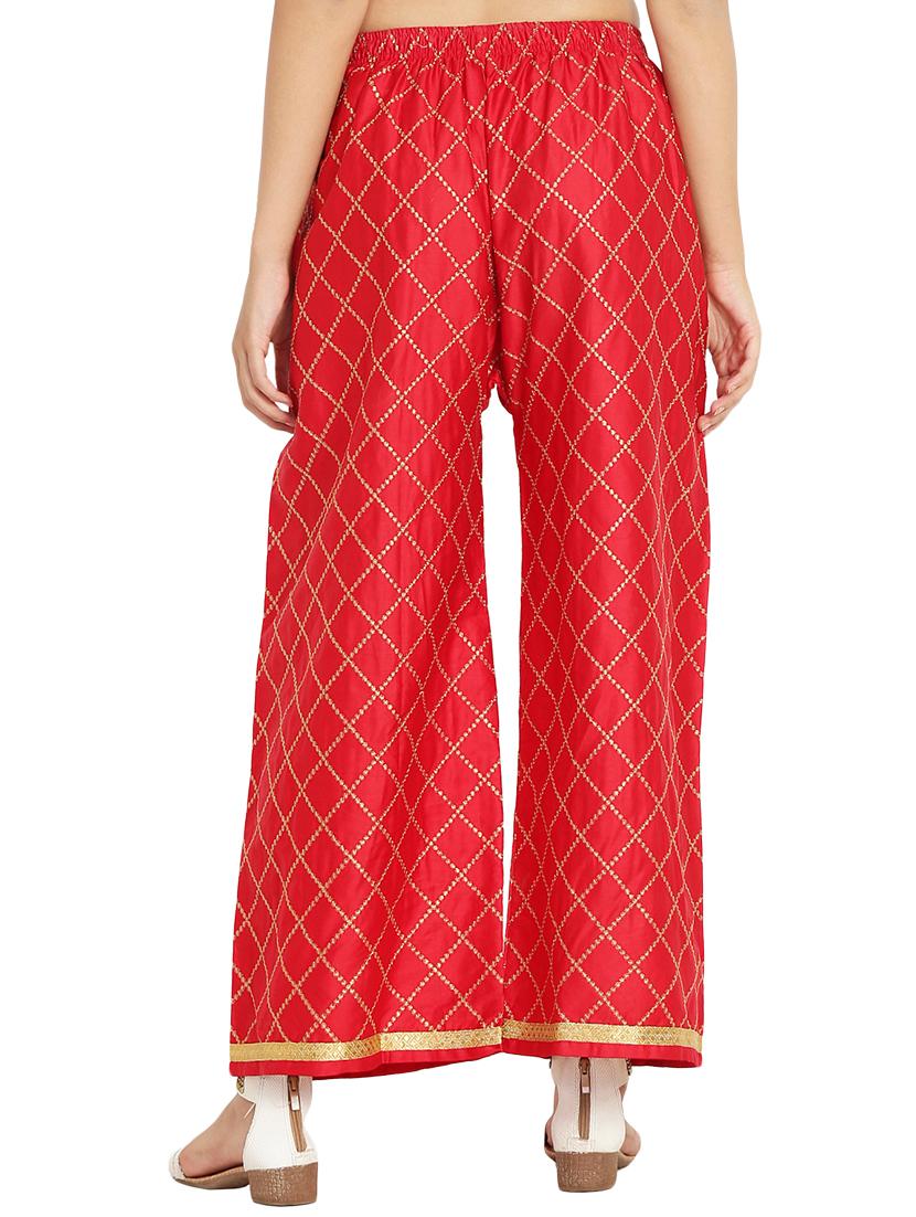 embroidered straight palazzo - 16370190 - Zoom Image - 3