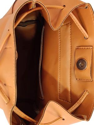 orange leatherette (pu) fashion backpack - 16370250 - Standard Image - 3