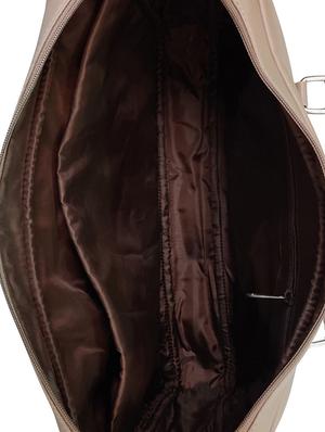 brown leatherette (pu) laptop laptop bag - 16370303 - Standard Image - 3