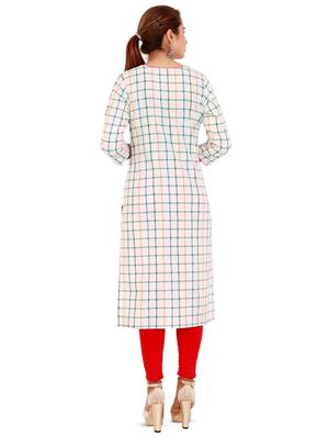 embroidered straight kurta - 16370377 - Standard Image - 3