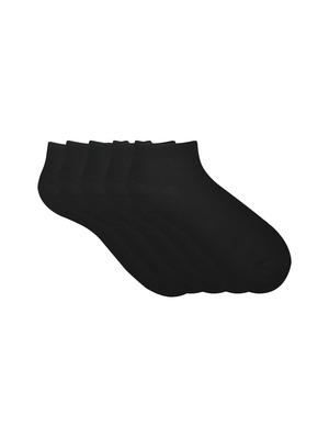 set of 5 black cotton ankle length sock - 16370991 - Standard Image - 3