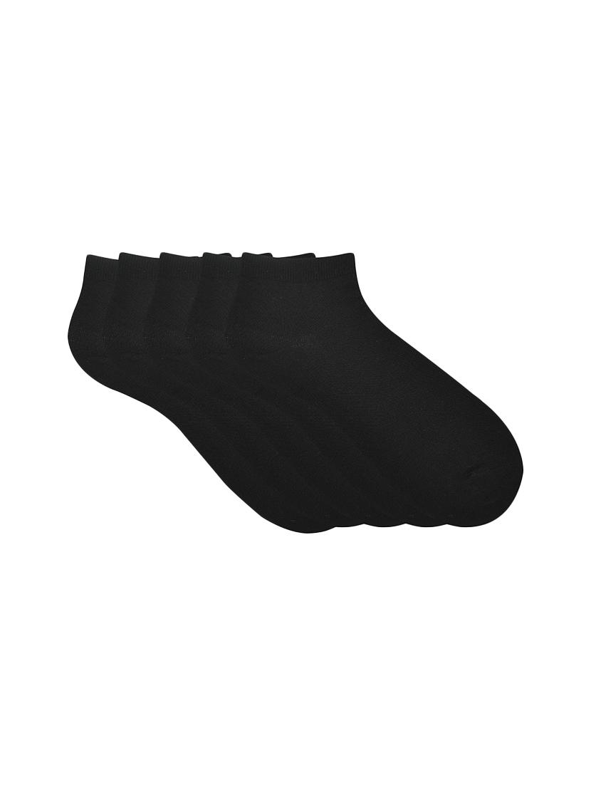 set of 5 black cotton ankle length sock - 16370991 - Zoom Image - 3