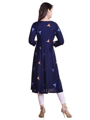 geometrical anarkali kurta - 16370996 - Standard Image - 3