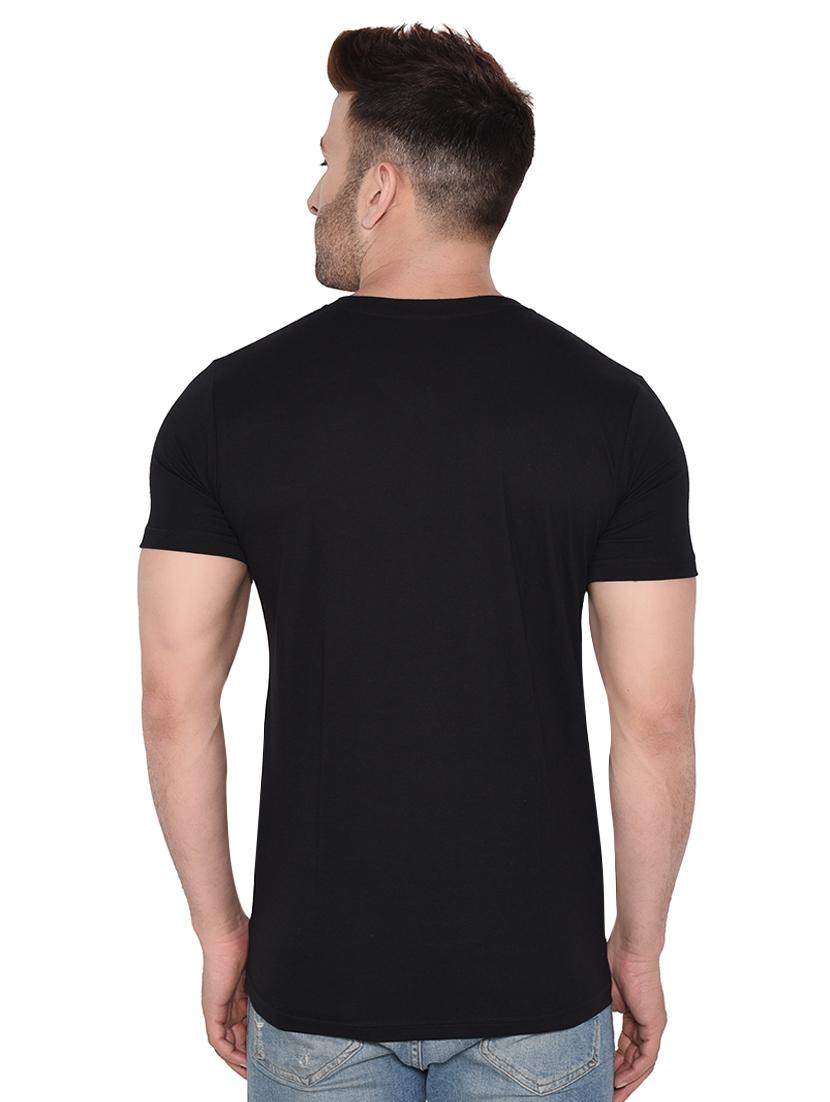 black solid t-shirt - 16371701 - Zoom Image - 3