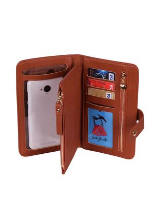 brown leatherette (pu wallet - 16372483 - Standard Image - 3
