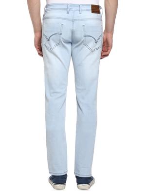 light blue plain denim jeans - 16373154 - Standard Image - 3