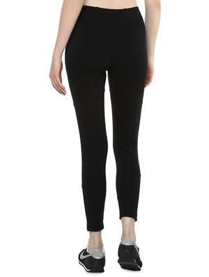high rise solid sports leggings - 16373236 - Standard Image - 3