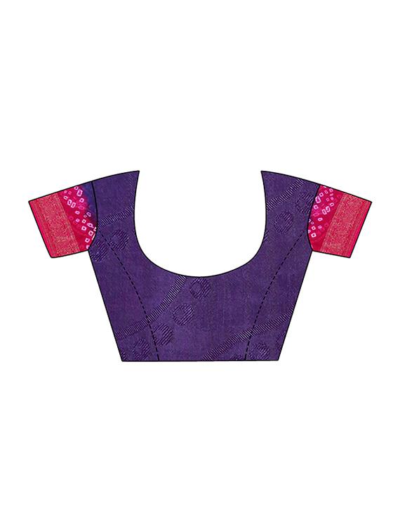 bandhani bhagalpuri saree with blouse - 16373436 - Zoom Image - 3