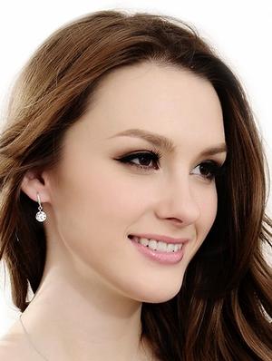 silver plated drop earring - 16373636 - Standard Image - 3