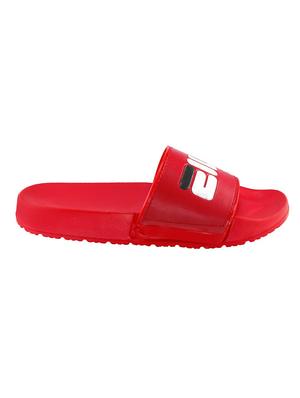 red leatherette slip on flip flops - 16373710 - Standard Image - 3