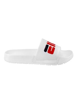 white leatherette slip on flip flops - 16373711 - Standard Image - 3