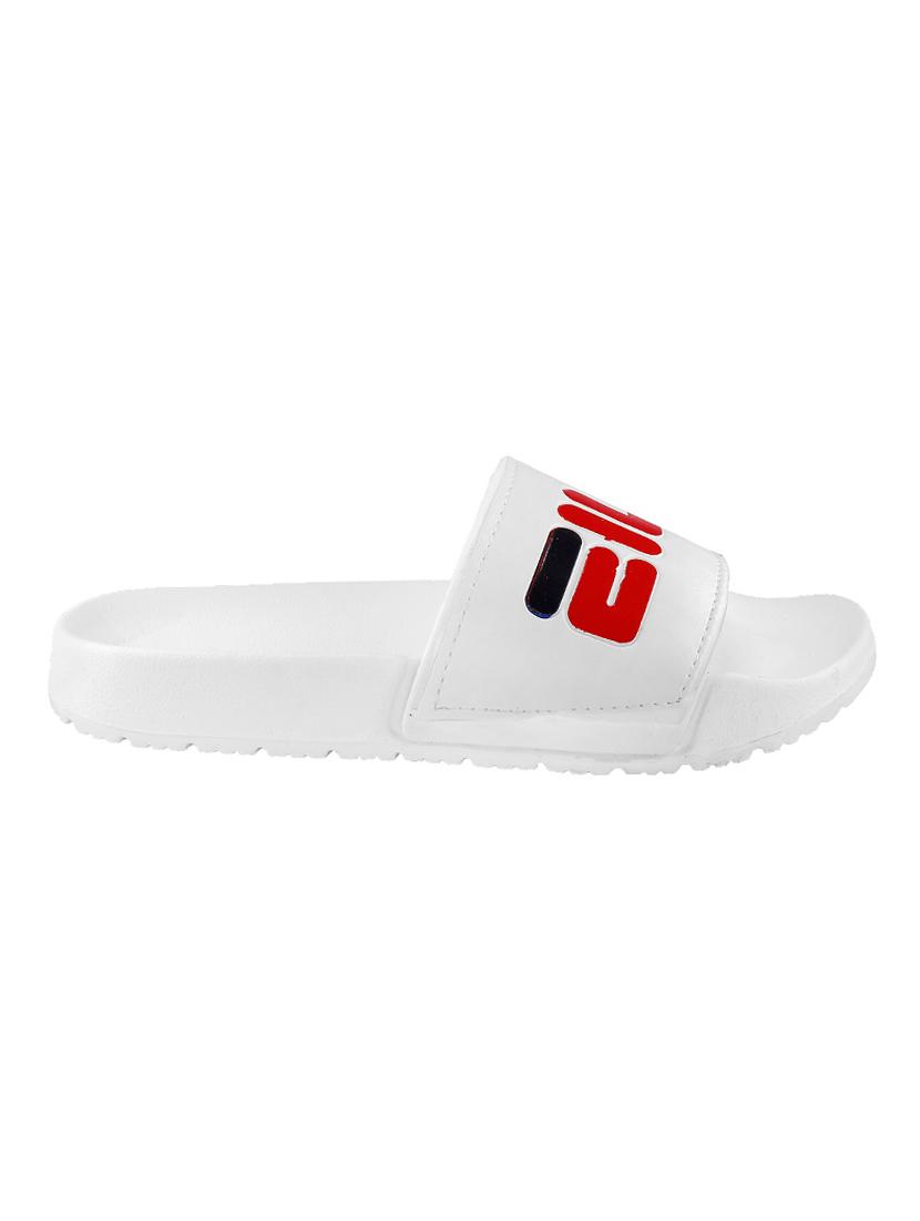 white leatherette slip on flip flops - 16373711 - Zoom Image - 3