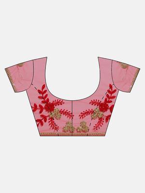 ruffle fusion saree with blouse - 16374804 - Standard Image - 3