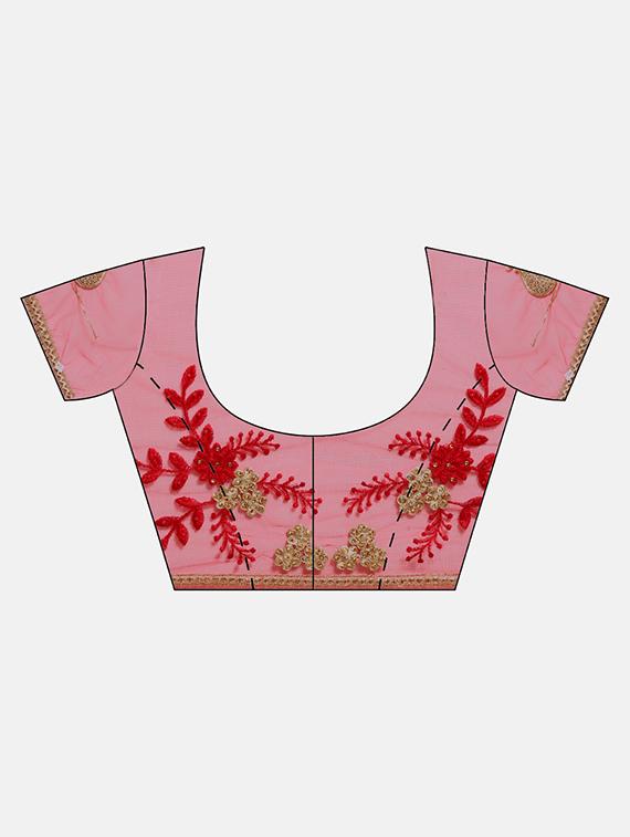 ruffle fusion saree with blouse - 16374804 - Zoom Image - 3
