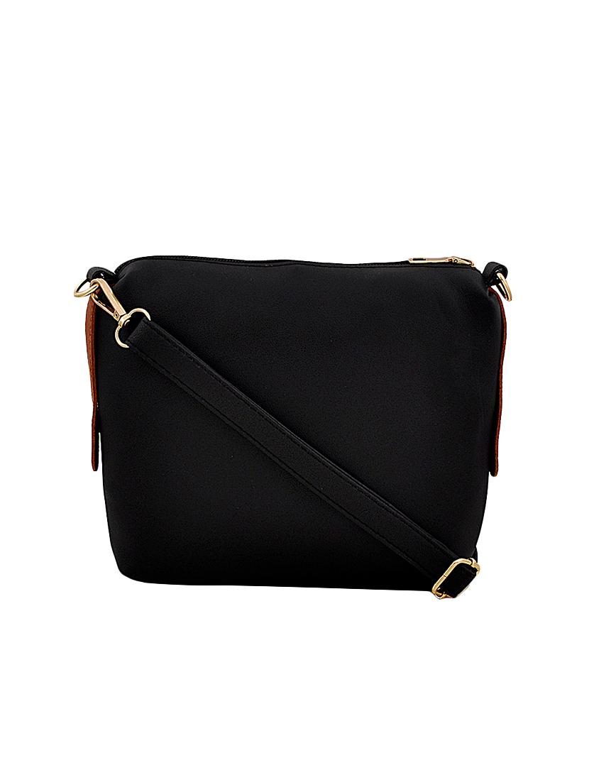 black leatherette (pu) combo handbag - 16375155 - Zoom Image - 3