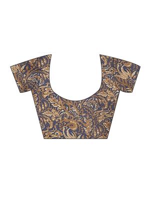 floral printed saree with blouse - 16377902 - Standard Image - 3