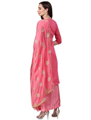 gold embroidered unstitched suit - 16380564 - Standard Image - 3