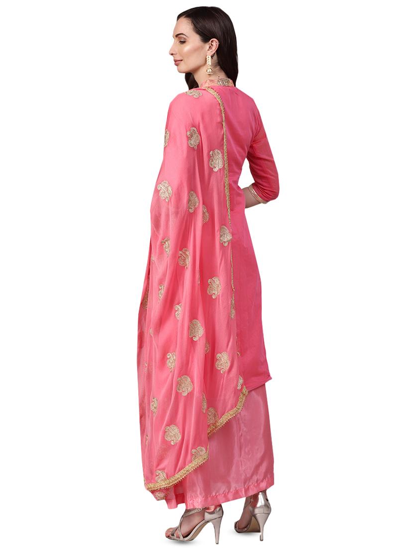 gold embroidered unstitched suit - 16380564 - Zoom Image - 3