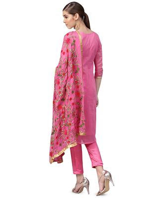 embroidered unstitched suit - 16380567 - Standard Image - 3