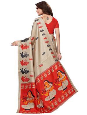 multi colored silk combos saree with blouse - 16380582 - Standard Image - 3