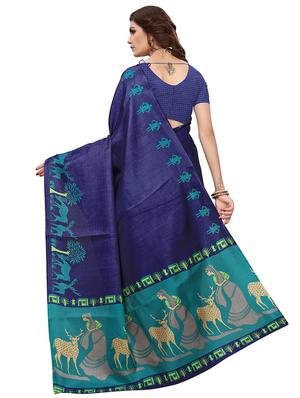 multi colored silk combos saree with blouse - 16380583 - Standard Image - 3