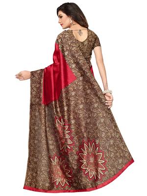 multi colored silk combos saree with blouse - 16380587 - Standard Image - 3