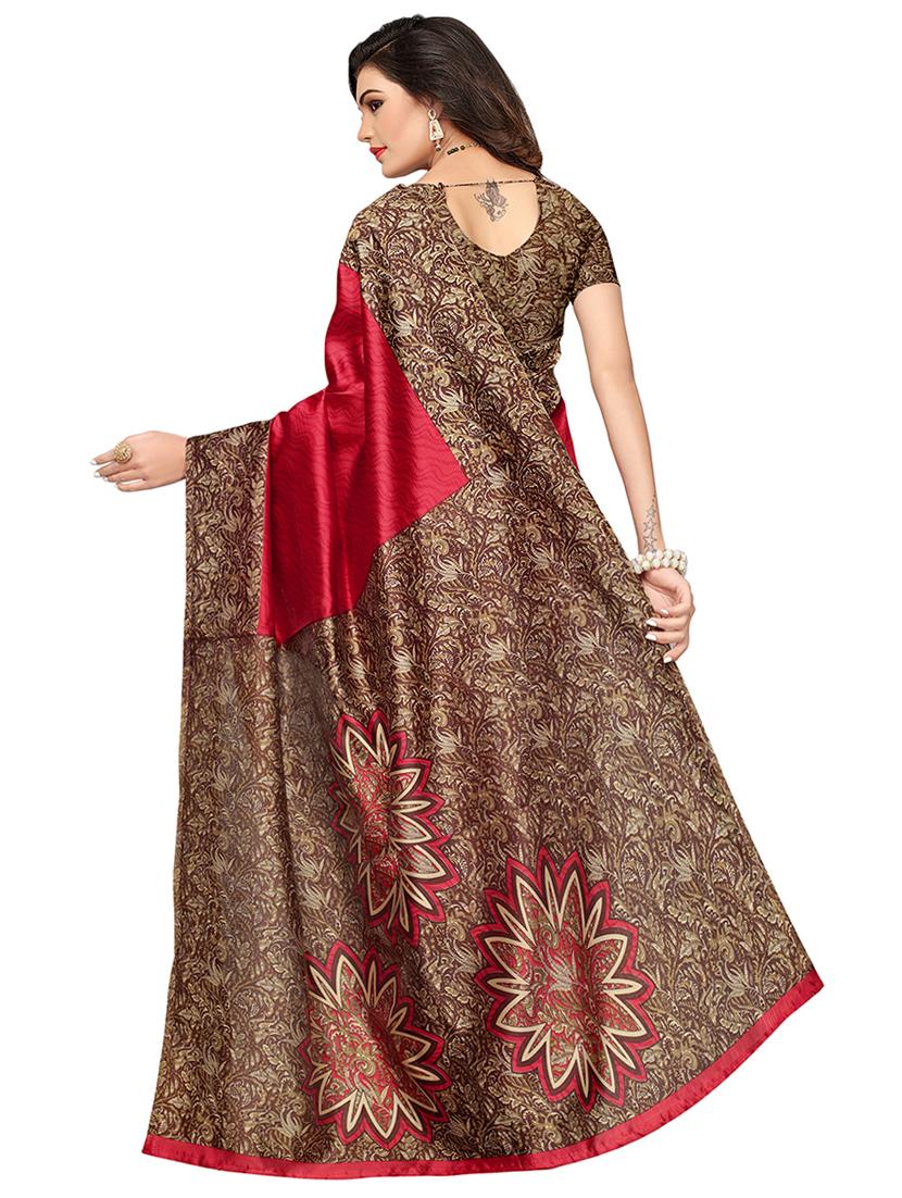 multi colored silk combos saree with blouse - 16380587 - Zoom Image - 3