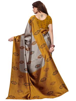multi colored silk combos saree with blouse - 16380591 - Standard Image - 3