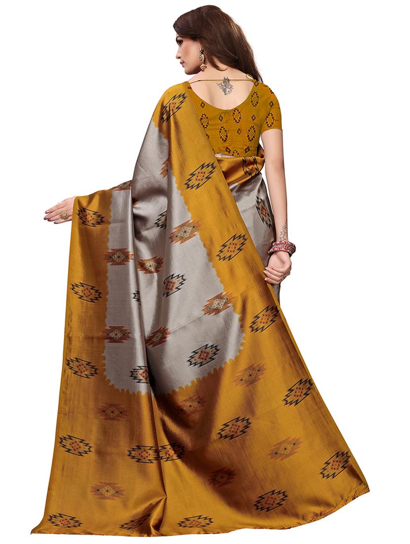 multi colored silk combos saree with blouse - 16380591 - Zoom Image - 3