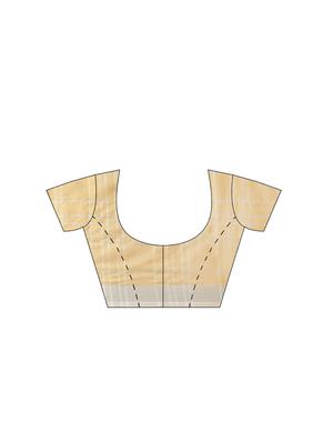 checkered woven saree with blouse - 16380818 - Standard Image - 3