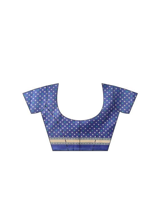conversational printed saree with blouse - 16380822 - Zoom Image - 3