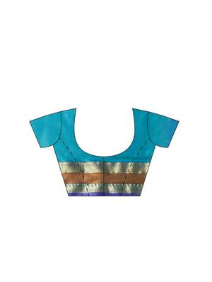 conversational woven saree with blouse - 16380845 - Standard Image - 3