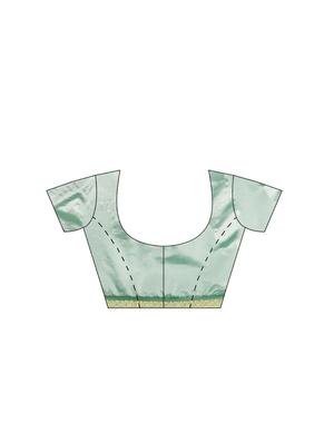 bordered woven saree with blouse - 16380851 - Standard Image - 3