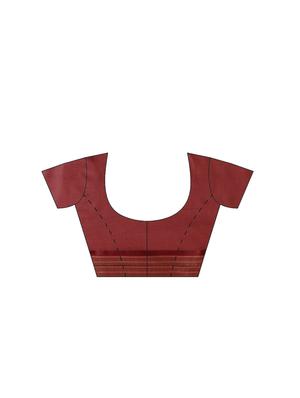 bordered woven saree with blouse - 16380852 - Standard Image - 3