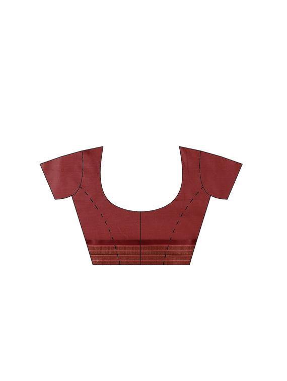 bordered woven saree with blouse - 16380852 - Zoom Image - 3