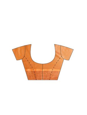 solid woven saree with blouse - 16380856 - Standard Image - 3