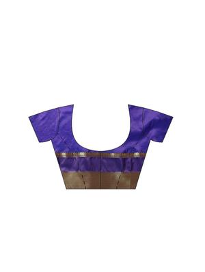 contrast woven saree with blouse - 16380858 - Standard Image - 3