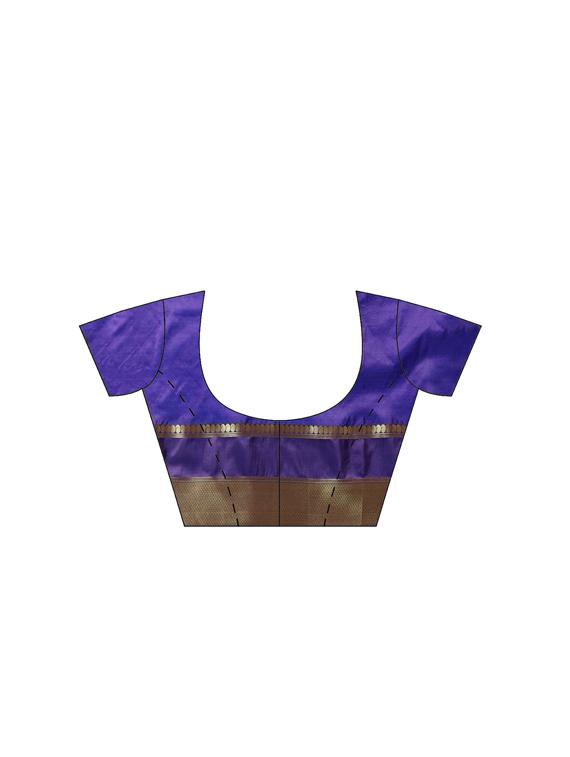 contrast woven saree with blouse - 16380858 - Zoom Image - 3