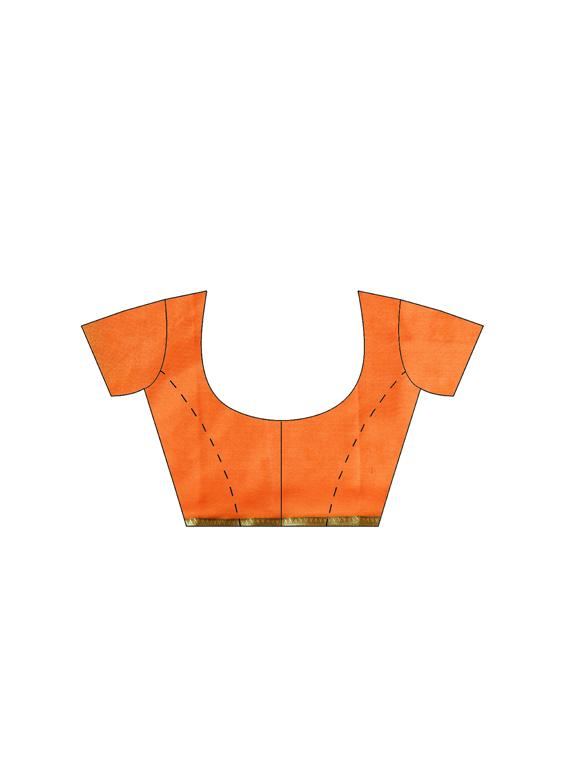 contrast woven saree with blouse - 16380865 - Zoom Image - 3