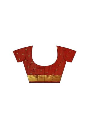 mustard silk blend woven saree with blouse - 16380866 - Standard Image - 3