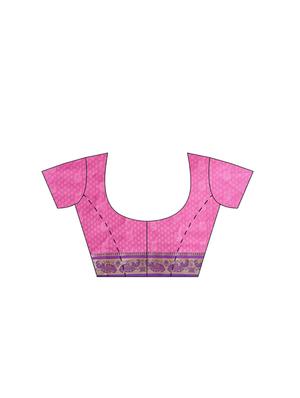 conversational woven saree with blouse - 16380874 - Standard Image - 3