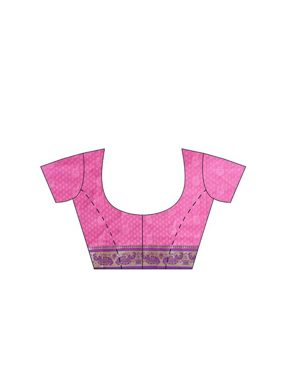 conversational woven saree with blouse - 16380874 - Zoom Image - 3