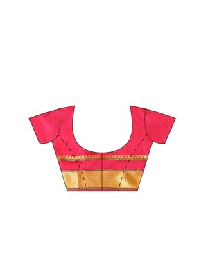 conversational woven saree with blouse - 16380875 - Standard Image - 3